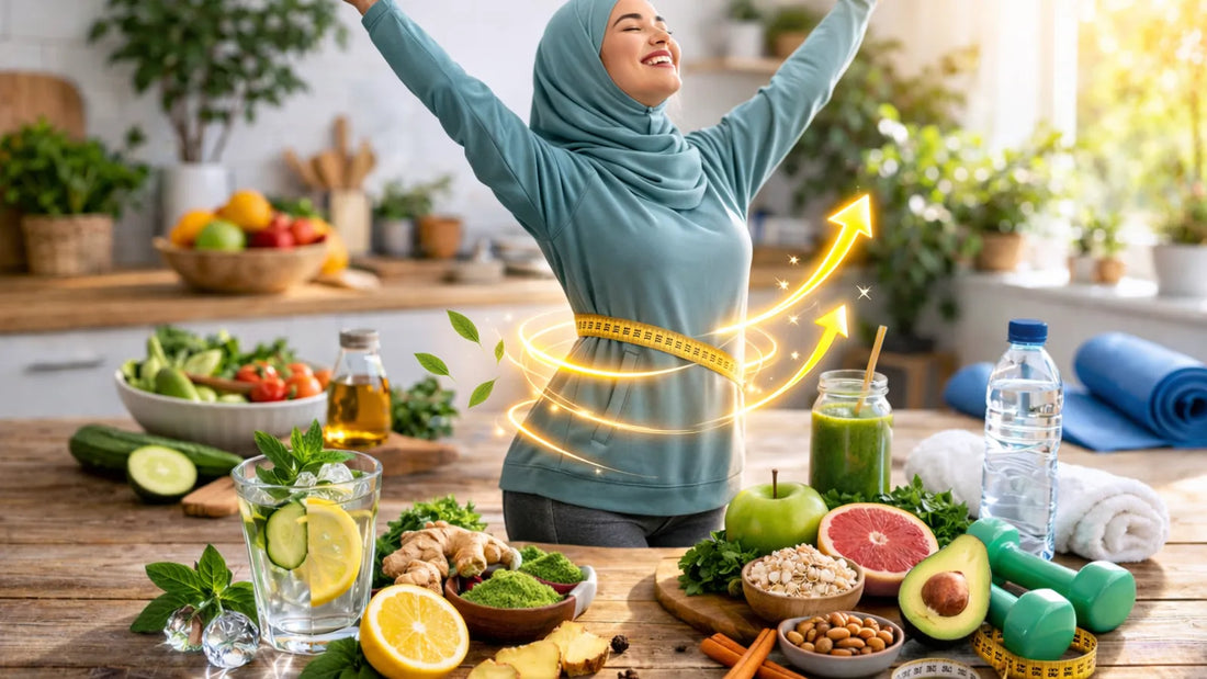 أسلوب حياة صحي يساعد على تحفيز حرق الدهون طبيعيًا يشمل التغذية المتوازنة والنشاط البدني