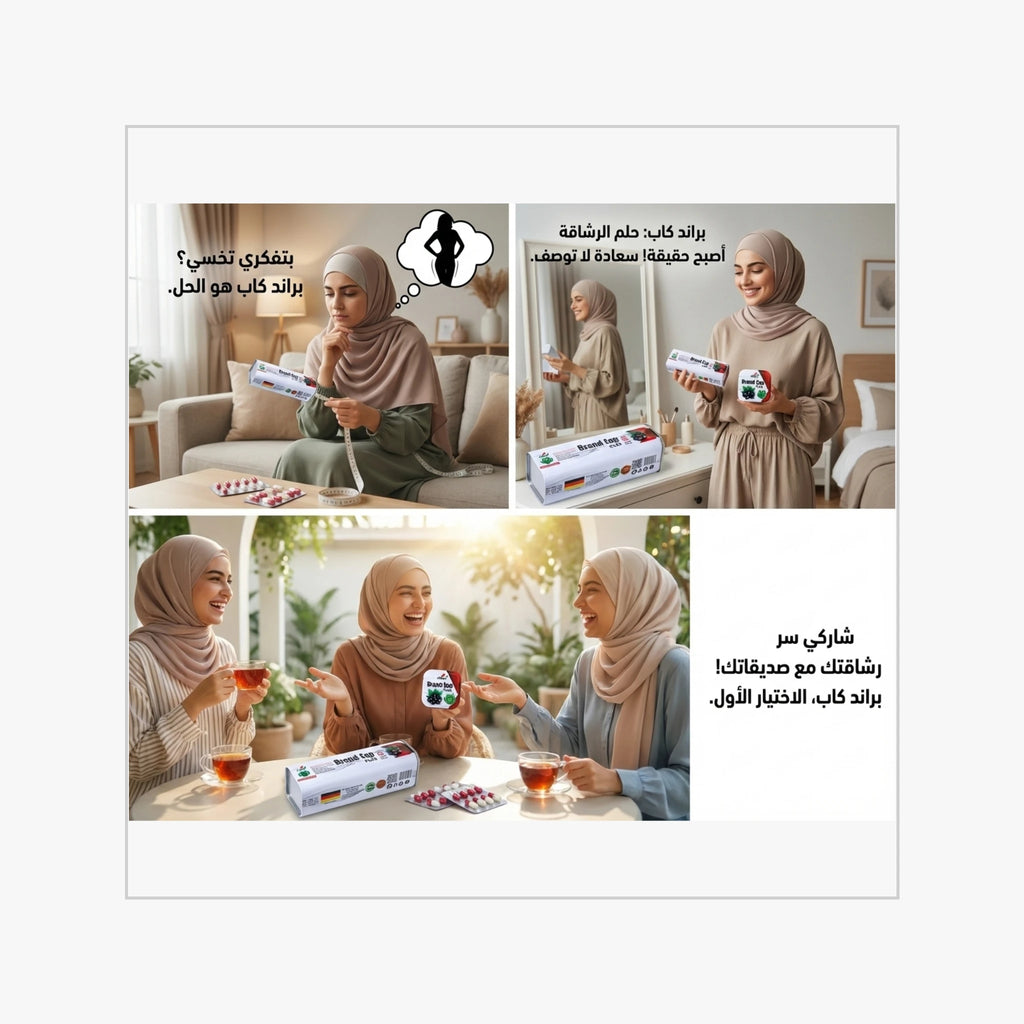 مراحل فقدان الوزن مع كبسولات براند كاب بلس: من التفكير في التخسيس إلى الوصول للوزن المثالي ومشاركة سر الرشاقة مع الأصدقاء