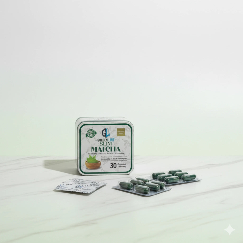 كبسولة ماتشا مفتوحة تظهر بودرة الشاي الأخضر الطبيعية والمركزة