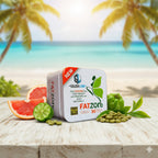 المكونات العشبية الطبيعية في فات زورب مثل الجارسينيا والشاي الأسود والألوفيرا