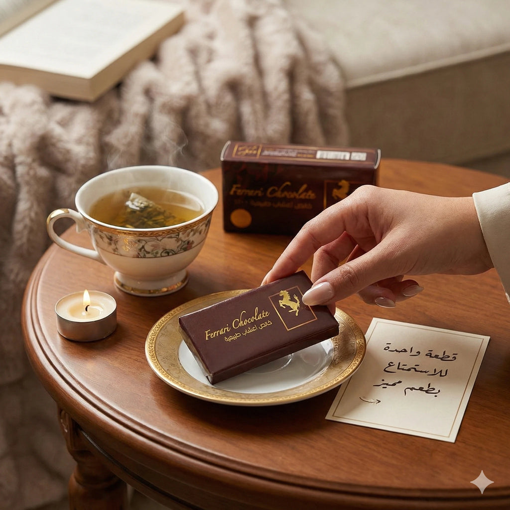طريقة تناول شوكولاتة فيراري للسيدات قطعة واحدة للاستمتاع