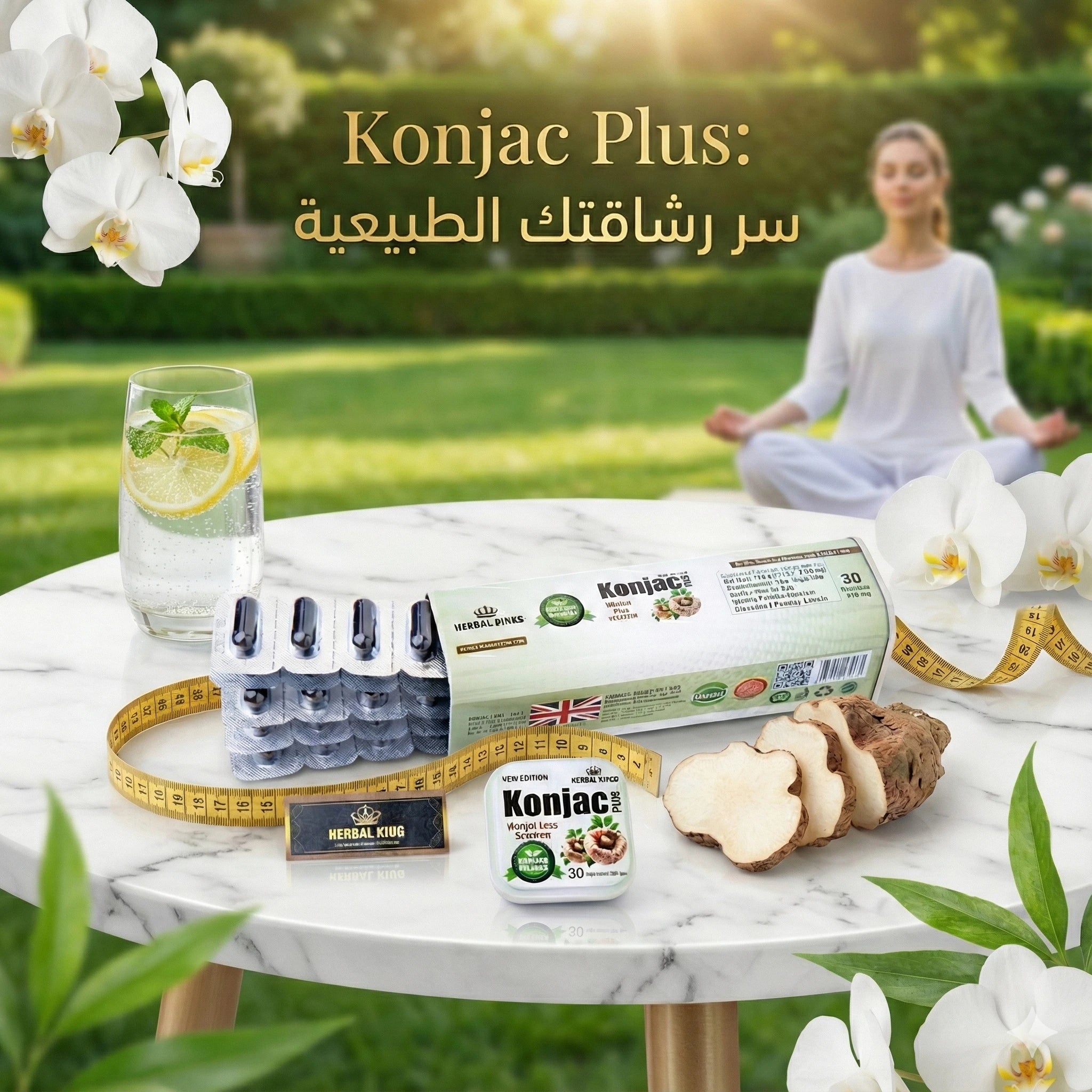 كونجاك بلس سر الرشاقة الطبيعية ودعم فقدان الوزن مع نمط حياة صحي