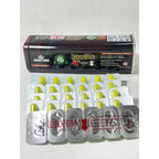 شكل عبوة ليبوزين بلس الأصلية مفتوحة مع شرائط الكبسولات الصفراء