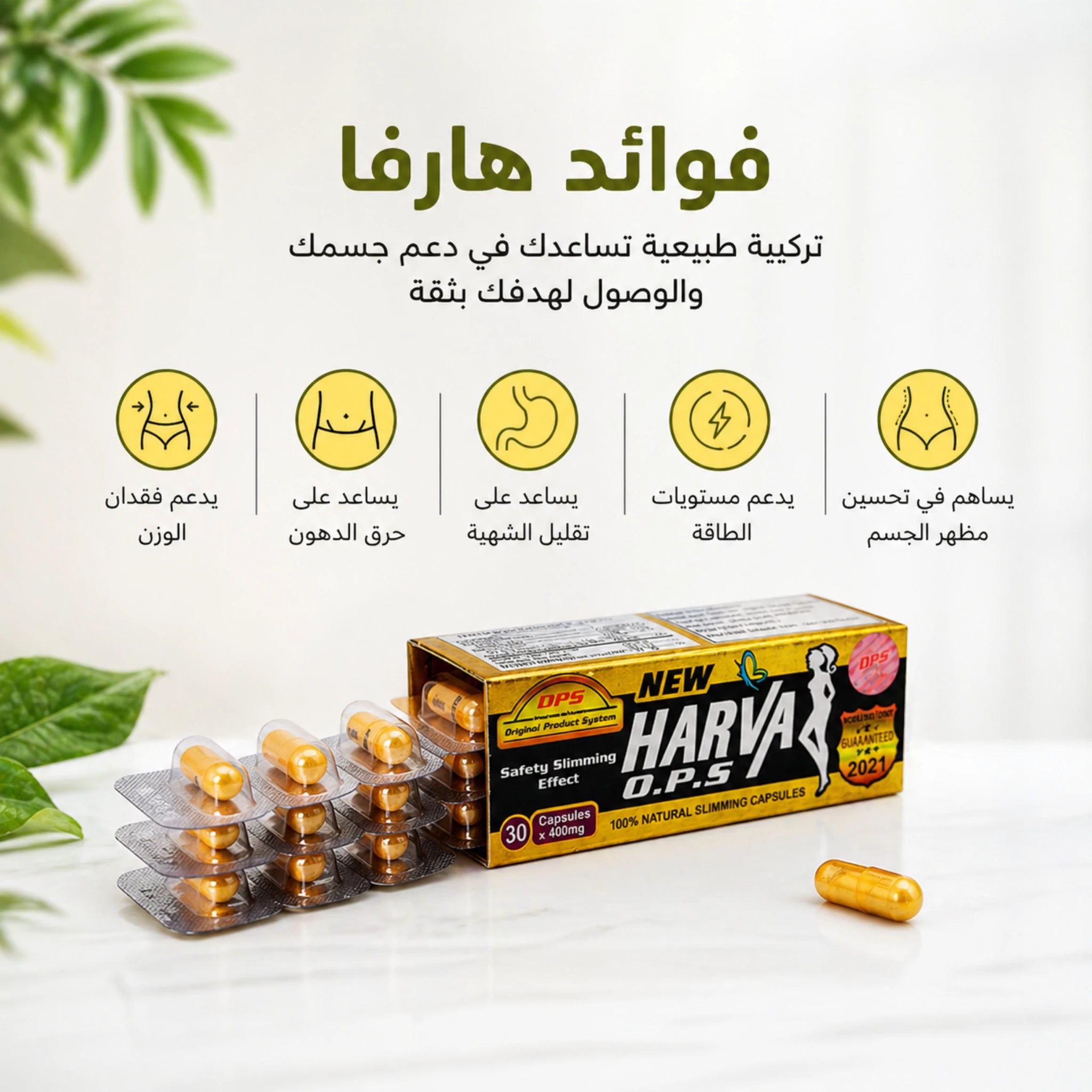 فوائد كبسولات هارفا لدعم التخسيس وحرق الدهون ضمن نظام غذائي متوازن
