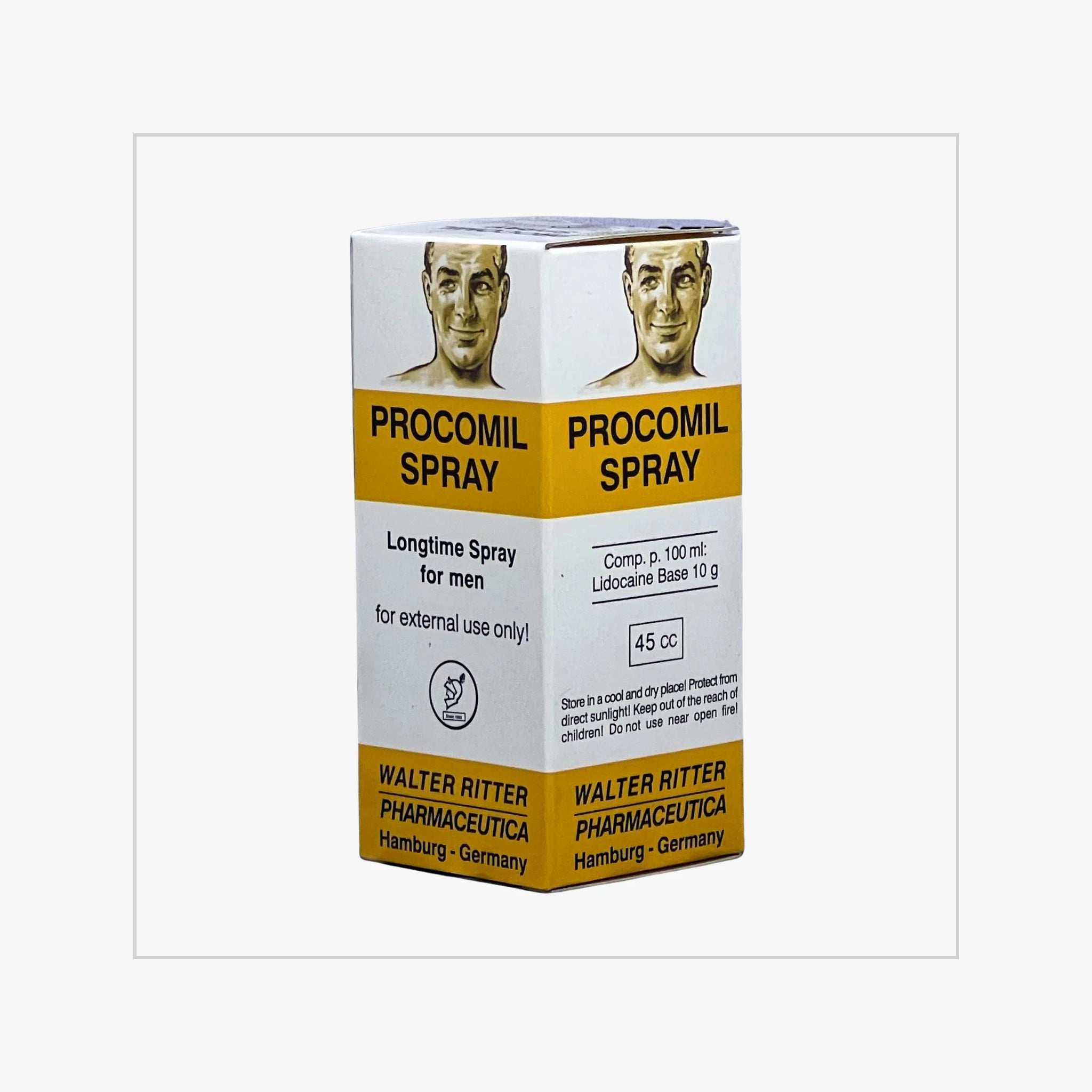 علبة بخاخ بروكوميل الأصلية – منظر أمامي