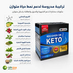 مكونات ريكوفر أون كيتو تشمل الجارسينيا والكروم والقهوة الخضراء والشاي الأخضر والجيمنيما