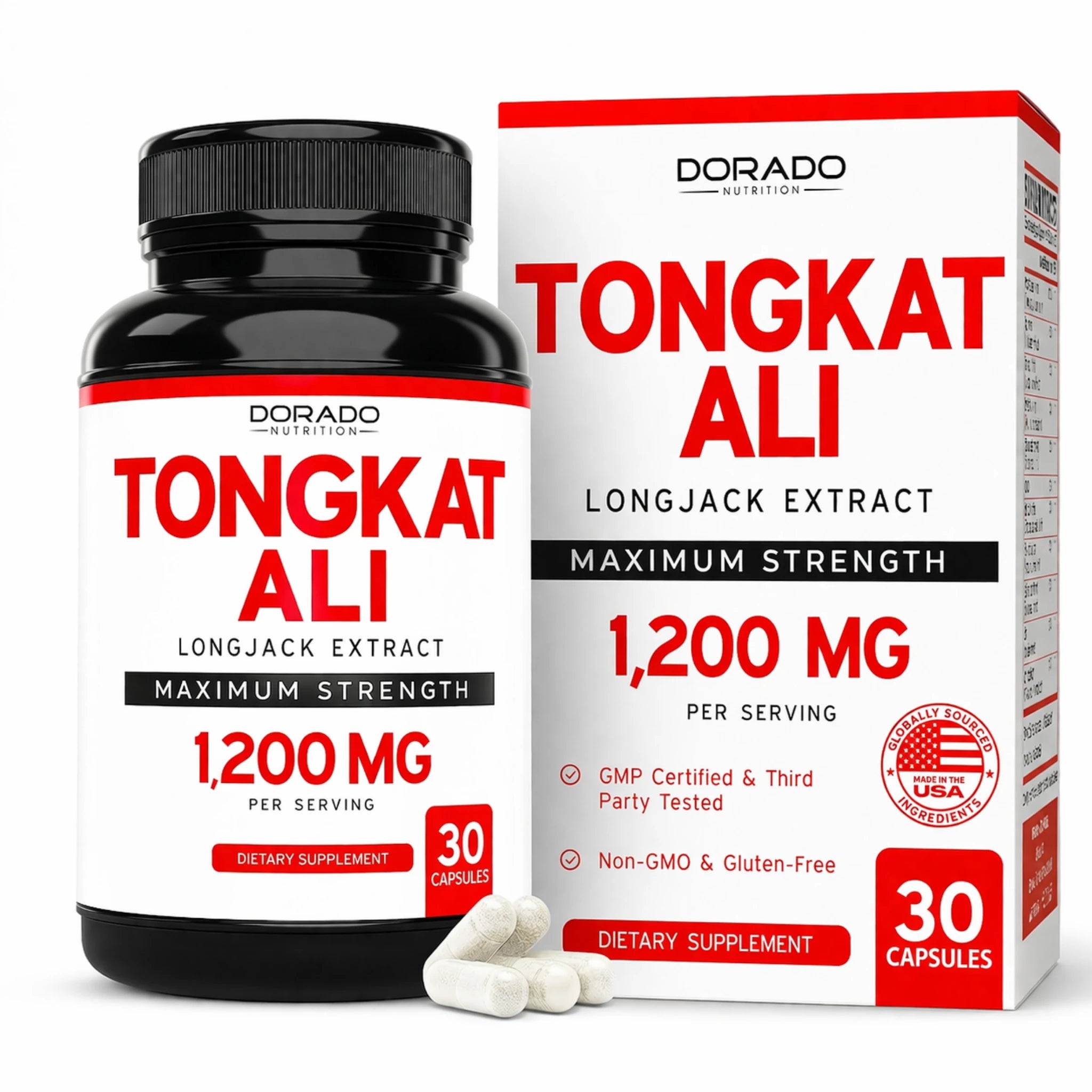 Tongkat Ali تونكات علي 1200 مجم للرجال لدعم الطاقة والحيوية والأداء العام – 30 كبسولة