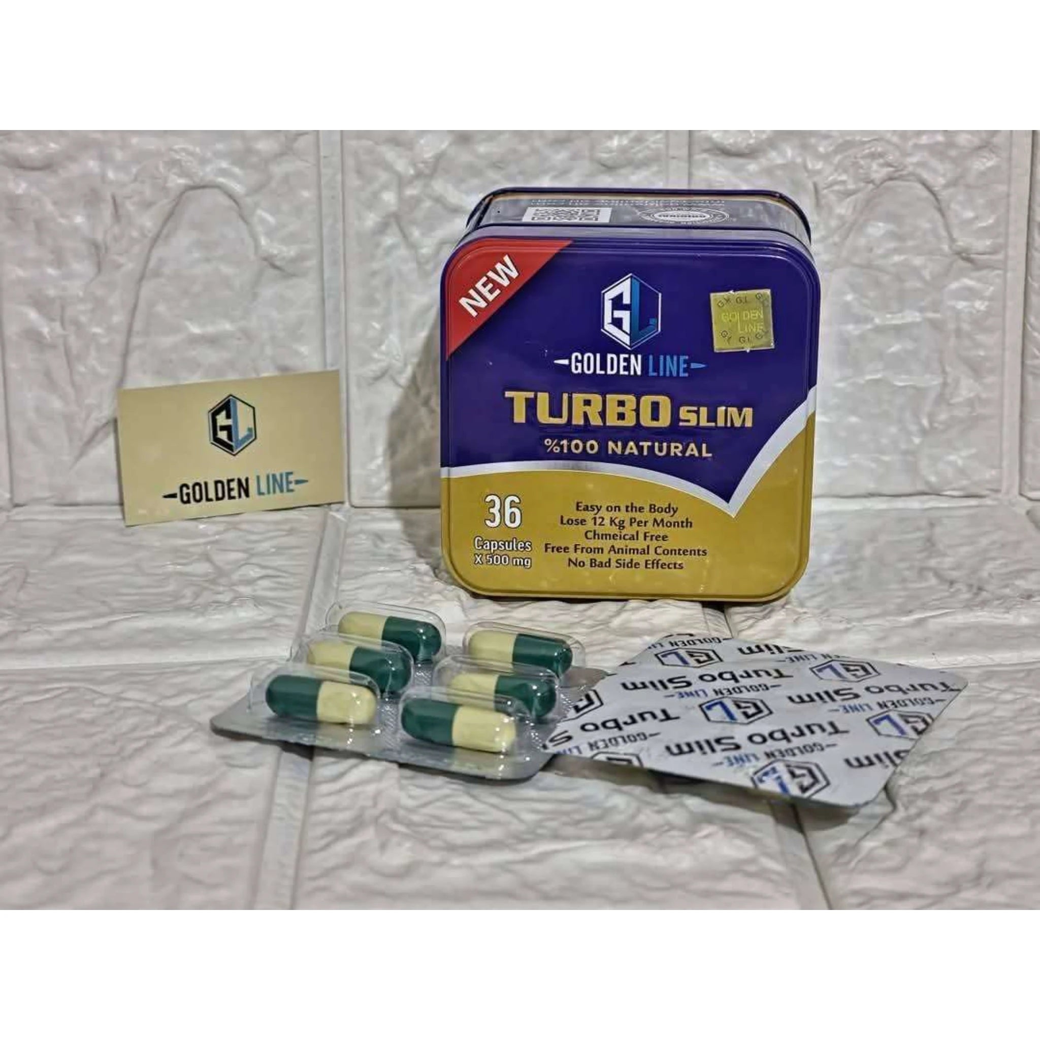 تيربو سليم جولدن لاين 100% طبيعي لدعم حرق الدهون وتقليل الشهية